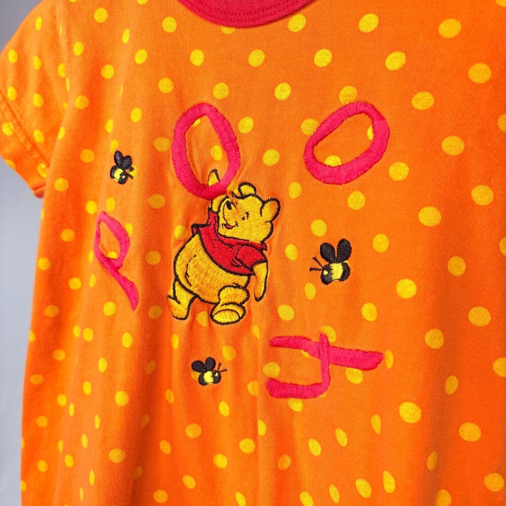 Vintage Disney Winnie the Pooh Y2K Orange Polka Dot Romper Outfit 3m / 6m - Picture 8 of 16